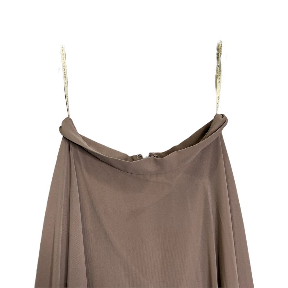 Jenny Yoo Collection Hampton Full Maxi Skirt Sheer Double Lined Purple Silk Sz 2 - Picture 2 of 7